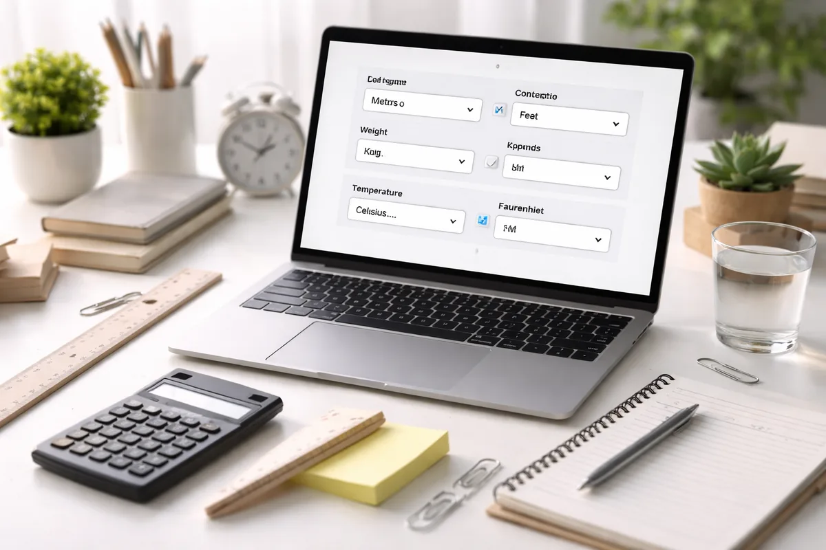 Comment faire la conversion d'unités de longueur, poids et température en ligne